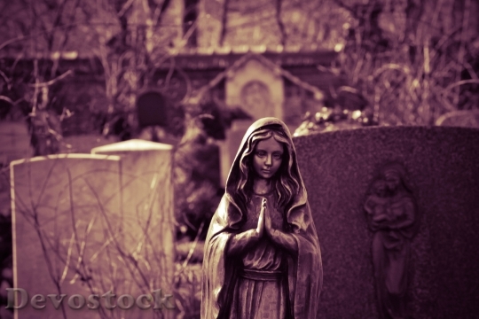 Devostock Prayer Cemetery Maria Virgin