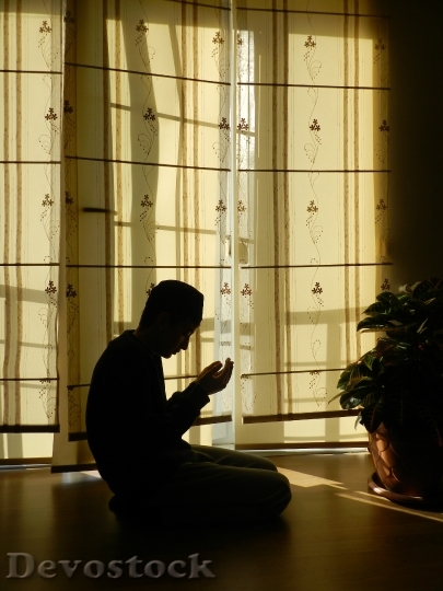 Devostock Prayer Muslim Silhouette Decor
