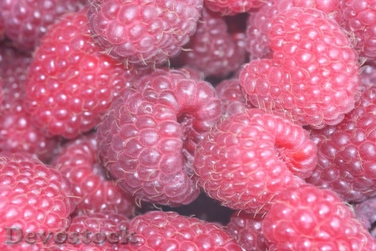 Devostock Raspberries Berries Red Food