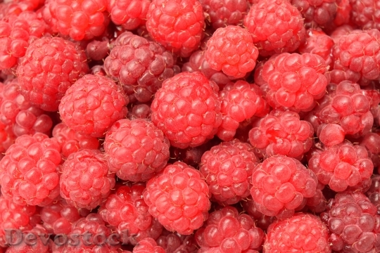 Devostock Raspberries Close Background Fruit
