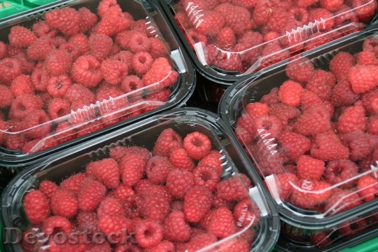 Devostock Raspberries Fruit Trays Berries