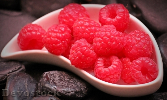 Devostock Raspberries Fruits Fruit Red