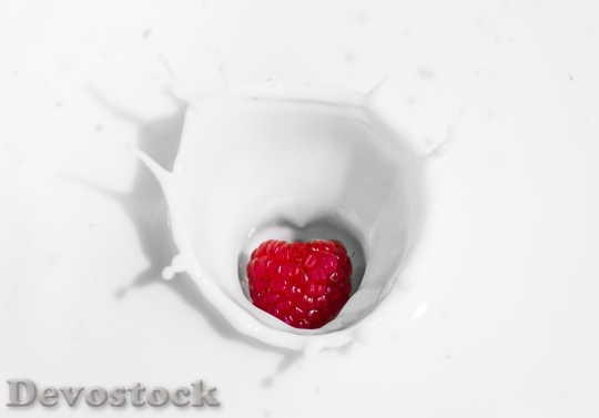Devostock Raspberry Yogurt Milk Fruit