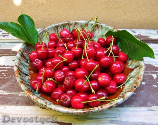 Devostock Red Cherry Ripe Fruit