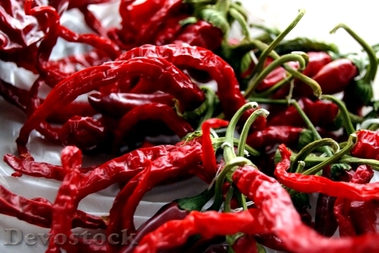 Devostock Red Chili Peppers Dried