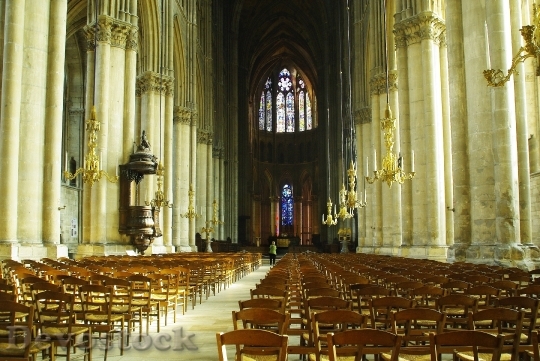 Devostock Reims Cathedral Nave Pillars