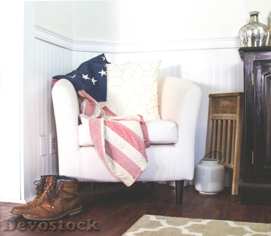 Devostock Relaxation Patriotic Boots Flag