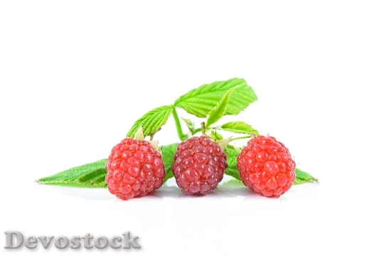 Devostock Ripe Raspberries Fruit Red