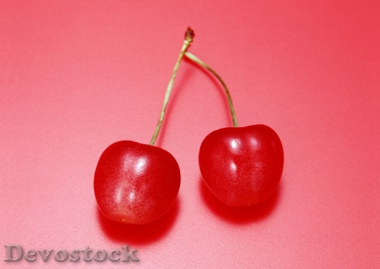 Devostock Ripe Red Cherry Berries