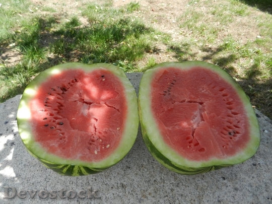 Devostock Ripe Watermelon Watermelon Fruit