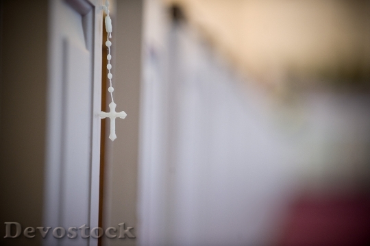 Devostock Rosary Beads Cross Faith