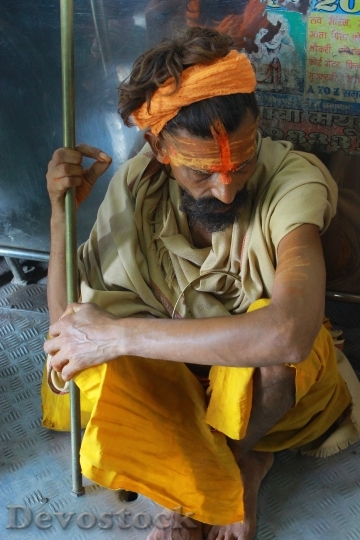 Devostock Sadhu Indian Monk Holy