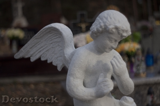 Devostock Sculpture Angel Figure Religion