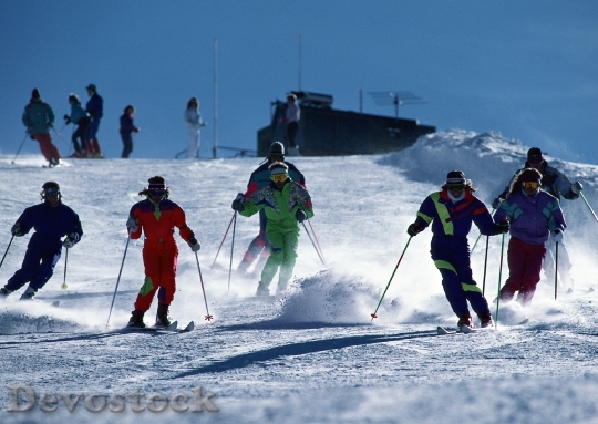 Devostock Skiing Winter Snow Skiers