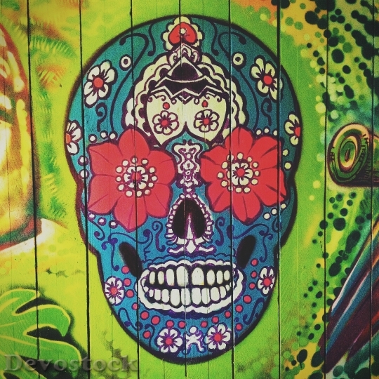 Devostock Skull Symbol Mexican Mexico