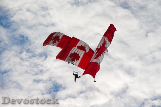 Devostock Skydivers Canadian Team Flag