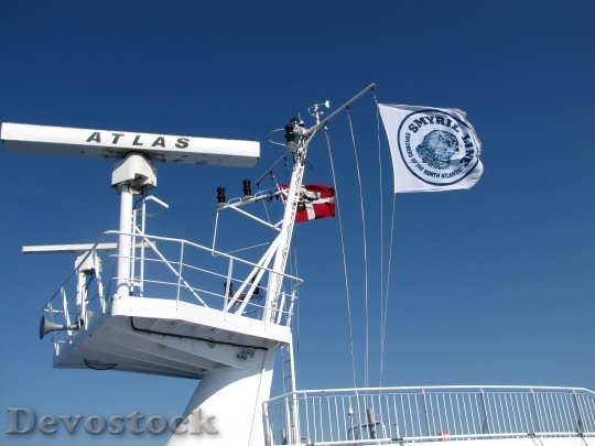 Devostock Smyril Line Ferry Flagpole