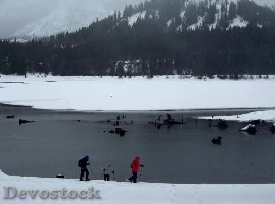 Devostock Snowshoe Snow Winter Lake
