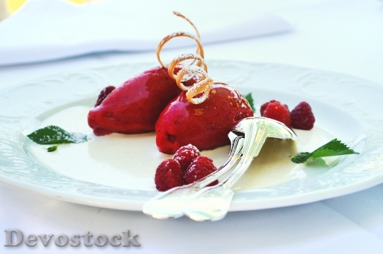 Devostock Sorbet Ice Food Raspberry