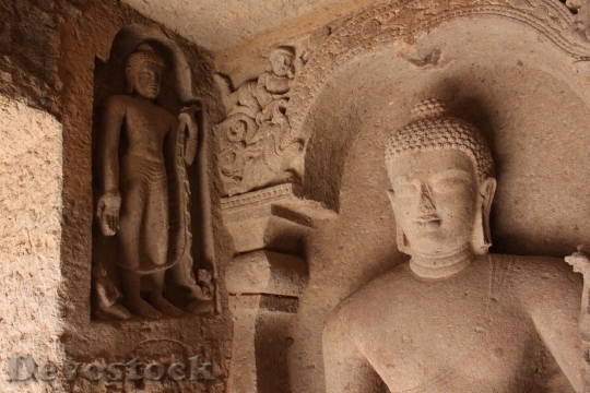 Devostock Spiritual Buddha Temple Sculptures