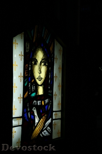 Devostock Stained Glass Church Religion