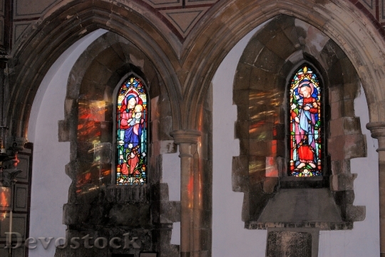 Devostock Stained Glass Church Window 1
