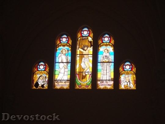 Devostock Stained Glass Church Window 9