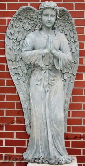 Devostock Statue Angel Cherub Stone