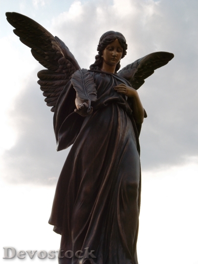 Devostock Statue Angel Sculpture Religion