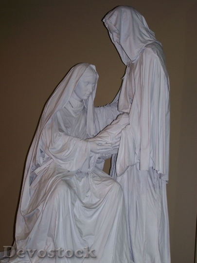 Devostock Statue Mary Jesus Religion