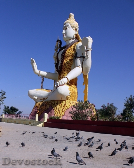 Devostock Statue Shiva God Nageshwar