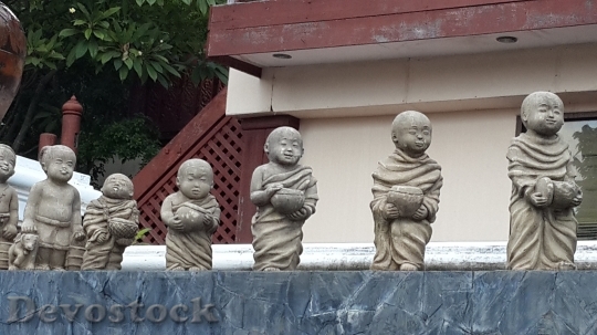 Devostock Statues Buddhist Religion Asia