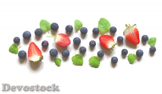 Devostock Strawberries Blueberries Berries 1567319