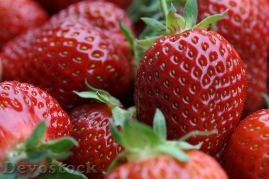 Devostock Strawberries Fruit Eat Food