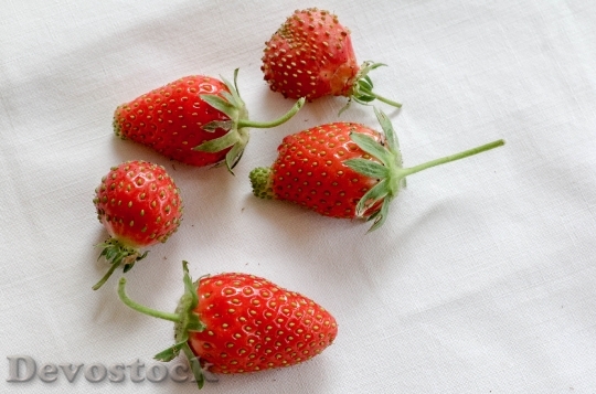 Devostock Strawberries Fruit Red Dessert