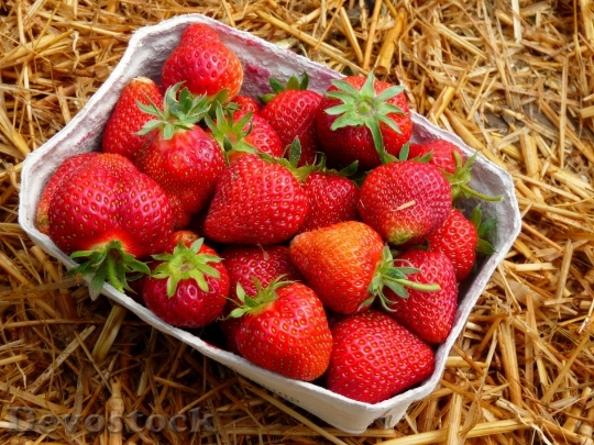 Devostock Strawberries Fruit Red Food