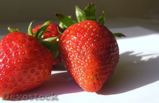 Devostock Strawberries Strawberry Fruits Red