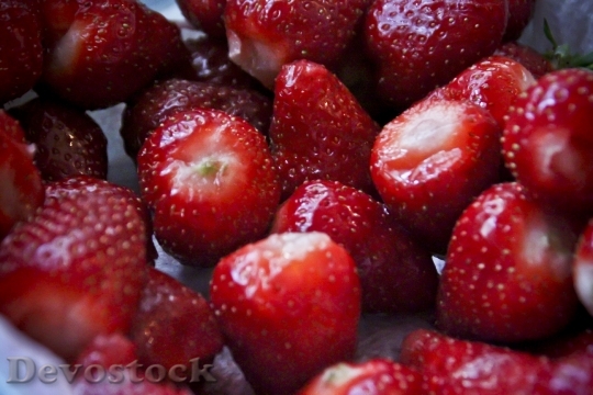 Devostock Strawberry Texture Fruit Healthy