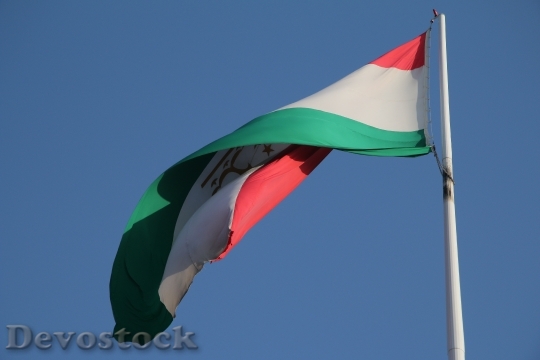 Devostock Tajikistan Flag Autumn Wind