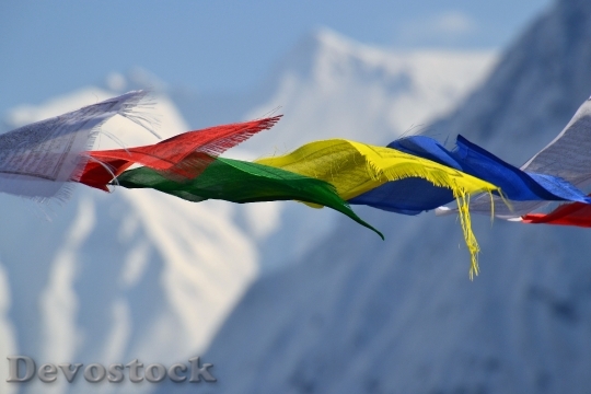 Devostock Tibetan Prayer Flags Flags