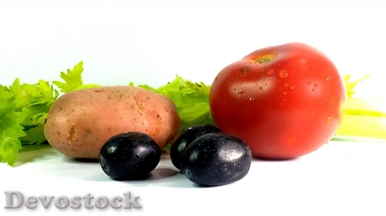 Devostock Tomato Olive Salad Potato