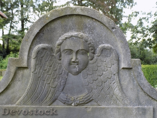 Devostock Tombstone Angel Religion Cemetery