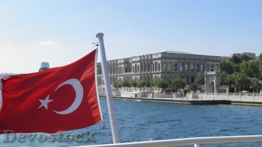 Devostock Turkey Bosphorus Turkish Flag