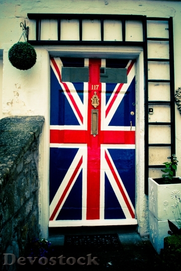 Devostock Union Flag Britain Door