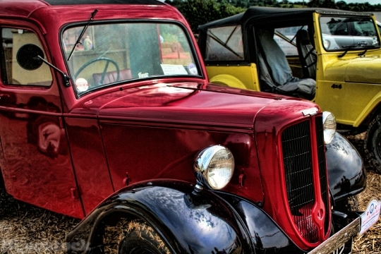 Devostock Vintage Cars Red Classic