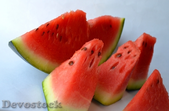 Devostock Watermelon Food Melon Cut