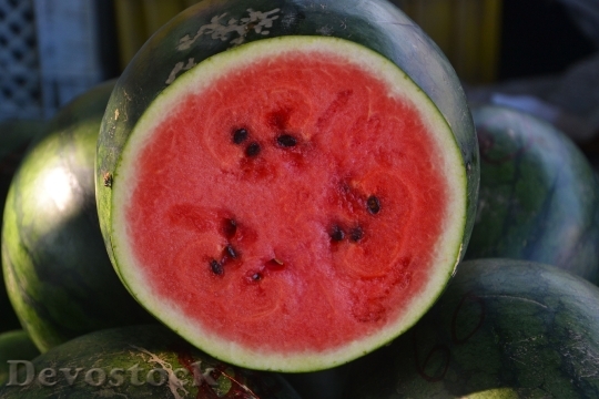 Devostock Watermelon Fruit Round Food