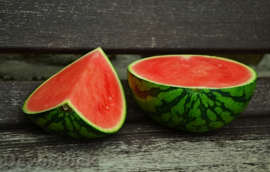 Devostock Watermelon Melon Juicy Fruit 3