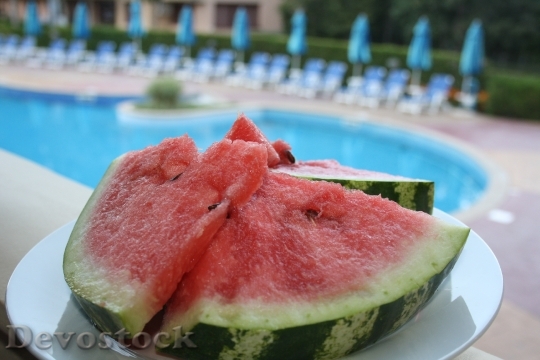 Devostock Watermelon Pool Food Exotic