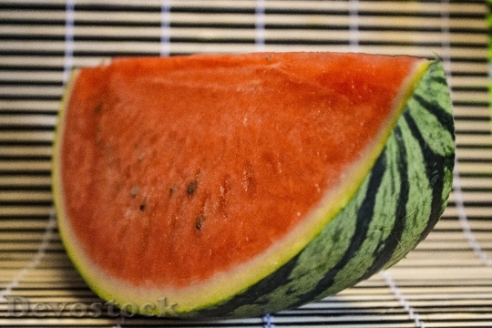 Devostock Watermelon Red Green Fruit 1